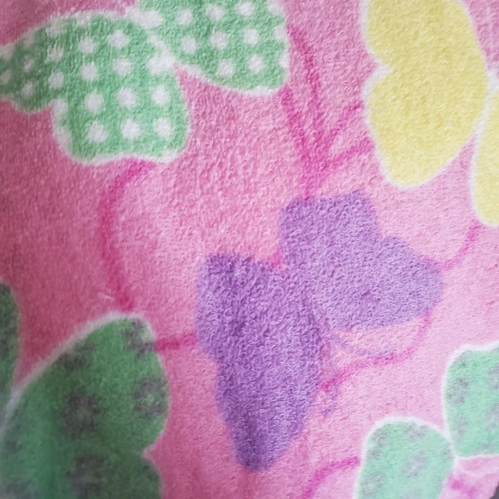 Pink Butterfly Towel Set